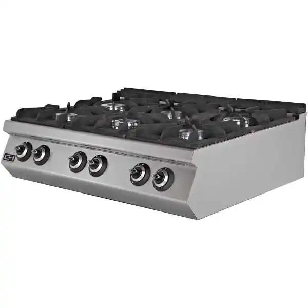 Cocina a Gas Sobremesa 6 fuegos 6 x 8