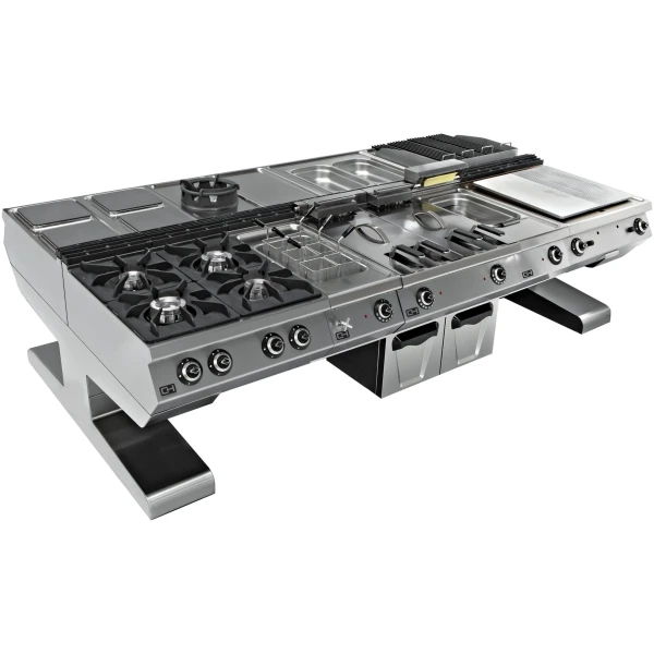 Soporte Voladizo Cocina Central 3600x1370x550h mm EMPPLS7CTV360 Línea 700 Estambul