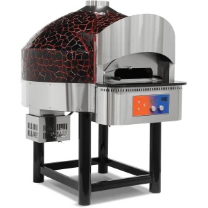 Horno de Pizza a Gas con Base de Piedra rotativa 6 pizzas de Diámetro 300 mm EMPSPO04 Línea Estambul
