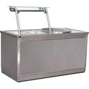 Freidora Eléctrica para churros 1400X700X850/1320h mm con 1 caldero de 500mm y 2 bandejas GN1/1 Línea Estambul EMPLK003