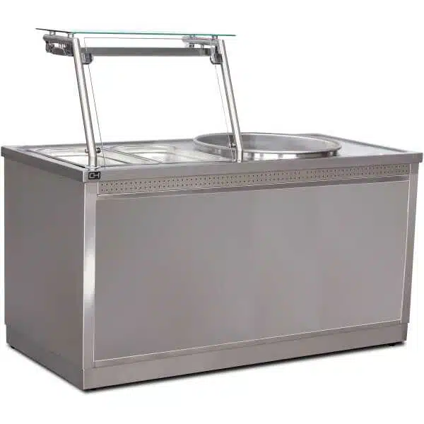 Freidora a Gas para churros 1400X700X850/1320h mm con 1 caldero de 500mm y 2 bandejas GN1/1 Línea Estambul EMPLK002