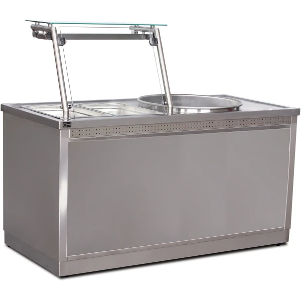 Freidora a Gas para churros 1400X700X850/1320h mm con 1 caldero de 500mm y 2 bandejas GN1/1 Línea Estambul EMPLK002