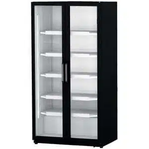 Expositor Refrigerado 800 Litros de 2 puertas abatibles Color Negro 875 x 690 x 1735h mm RV800 Línea Córdoba