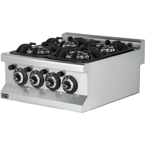 Cocina a gas sobremesa 4 fuegos 4x3