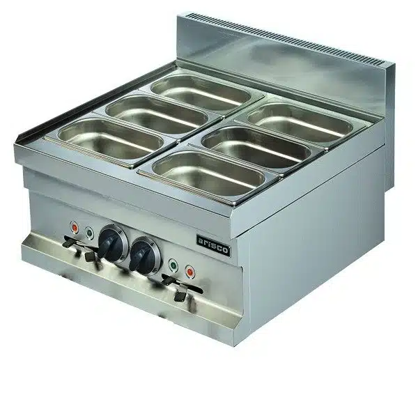 Baño María Capacidad 6 cubetas GN1/4(no incluidas) 600x600x265h mm EB606 Línea Estambul