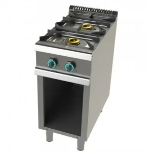 Cocina a gas con mueble de 2 fuegos 6+4