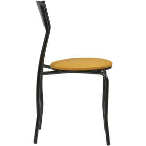 Silla Interior Armazón Plastificado Negro y Asiento Tapizado ASIA TAP