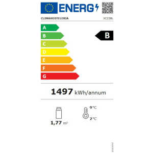 Expositor Refrigerado 4 Caras 238 litros Negro de 515x485x1715h mm Línea Pekín XC238L-N
