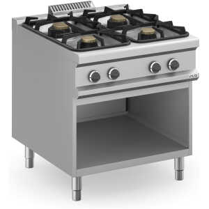 Cocina a gas 4 fuegos 2x7 + 2x11 Kw con Mueble MFB98AXL MAGISTRA PLUS 900
