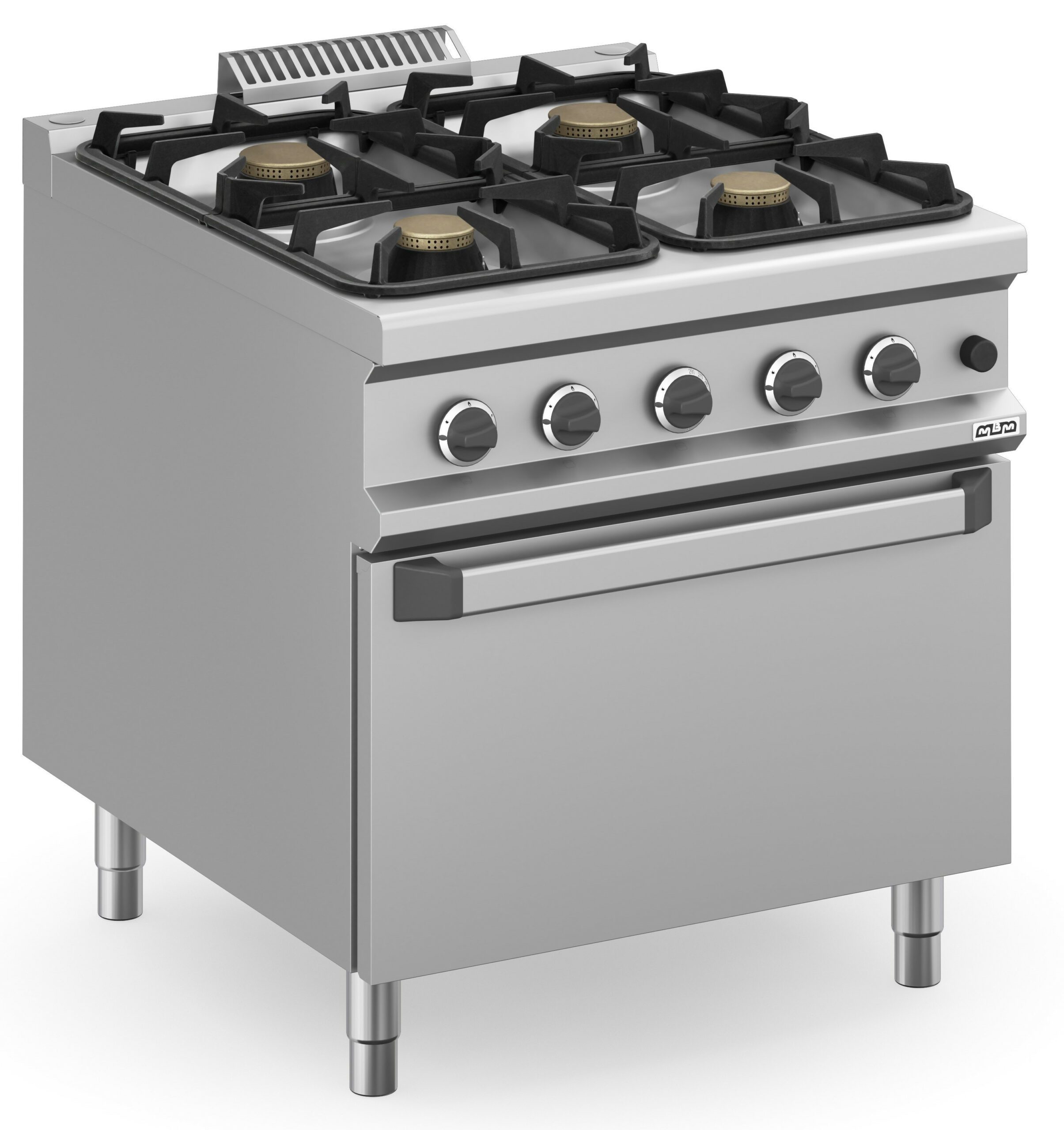 Cocina a gas 4 fuegos 2x7 + 2x11 kW con Horno a Gas MFB98FGXL MAGISTRA PLUS 900