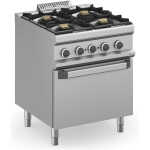 Cocina a gas 4 fuegos 4x7 Kw con Horno Eléctrico Ventilado MFB77FEVXL MAGISTRA PLUS 700