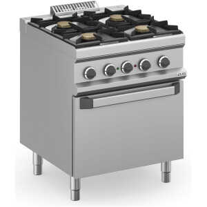 Cocina a gas 4 fuegos 4x7 Kw con Horno Eléctrico Ventilado MFB77FEVXL MAGISTRA PLUS 700