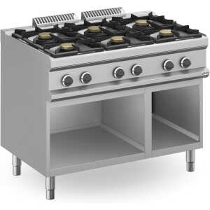 Cocina a gas 6 fuegos 6x7 Kw con Mueble MFB711AXL MAGISTRA PLUS 700