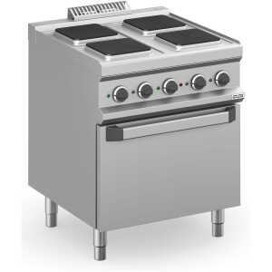 Cocina Eléctrica 4 zonas Cuadradas con Horno Eléctrico Estático MPQ77FE MAGISTRA PLUS 700