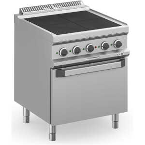 Cocina Eléctrica 4 zonas Cuadradas Rebajadas con Horno Eléctrico Ventilado MPQR77FEV MAGISTRA PLUS 700