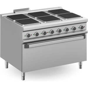 Cocina Eléctrica 6 zonas Cuadradas con Horno Eléctrico EXTRA GRANDE MPQ912FEM MAGISTRA PLUS 900