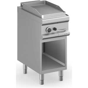 Frytop a gas 40 cm Placa Ranurada Acero Rectificado con Mueble MFTG74AR MAGISTRA PLUS 700