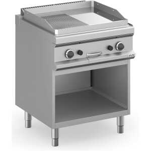 Frytop a gas 70 cm Placa Lisa -  Ranurada Cromo Duro con Mueble MFTG77ALRC  MAGISTRA PLUS 700