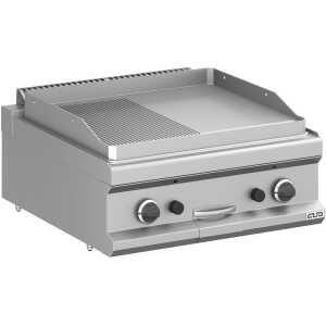 Frytop a gas 70 cm Placa Lisa - Ranurada Acero Rectificado Sobremesa MFTG77TLR MAGISTRA PLUS 700