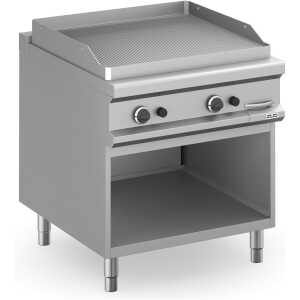 Frytop a gas 80 cm Placa Ranurada Acero Rectificado con Mueble MFTG98AR MAGISTRA PLUS 900